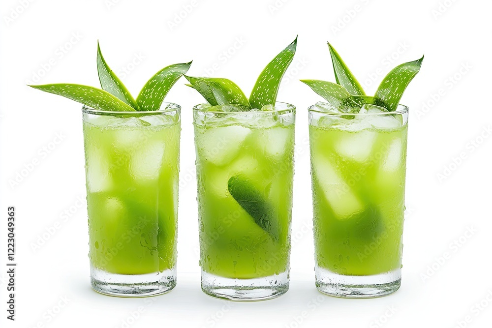 Aloevera drinks isolated on white background Aloevera drinks isolated on white background