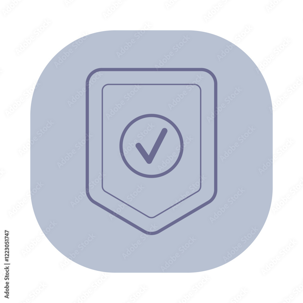 Simple line icon of shield with check mark, symbolizing verification in business context. Security and trust in professional setting concept Simple line icon of shield with check mark, symbolizing verification in business context. Security and trust in professional setting concept