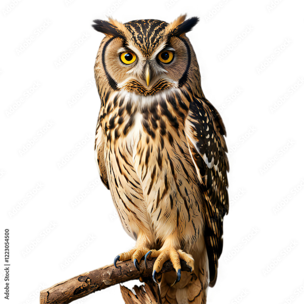 Fototapeta premium A wise old owl perched on