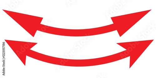 Print  Curved arrow icon vector. Arrow pointer icon sign symbol vector. 1176