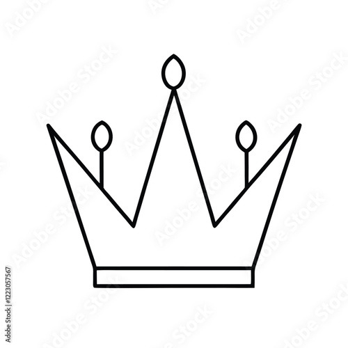 A minimal crown icon with pointed tips and simple gem details.