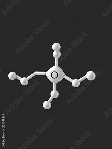 Trazodone antidepressant, hypnotic and anxiolytic drug molecule. Skeletal formula. photo