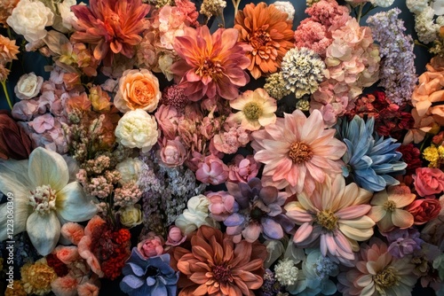 Wallpaper Mural A vibrant floral arrangement featuring a variety of colorful flowers in soft tones, perfect for spring and summer decor, emphasizing beauty and freshness Torontodigital.ca