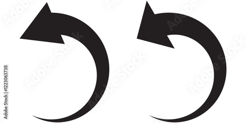 Print flat style. arrow icon for your web site design, logo, app, UI. arrow indicated the direction symbol. curved arrow sign . 1176