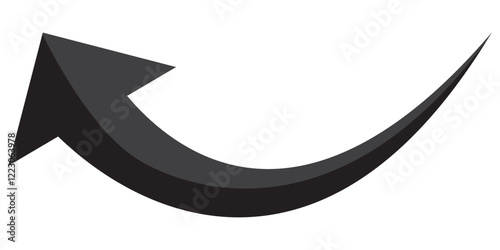 Print flat style. arrow icon for your web site design, logo, app, UI. arrow indicated the direction symbol. curved arrow sign . 1176
