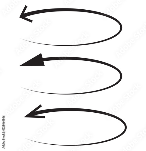 Print  Angle 45 to 360 degrees icon. geometric mathematical angle radian of 45, 90, 180, 360 degree rotation arrow symbol set. 1176