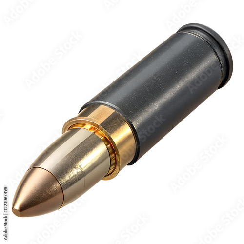  bullet trace with bullet isolated on white or transparent png