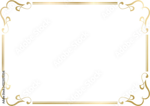 Art Nouveau frame on white background	