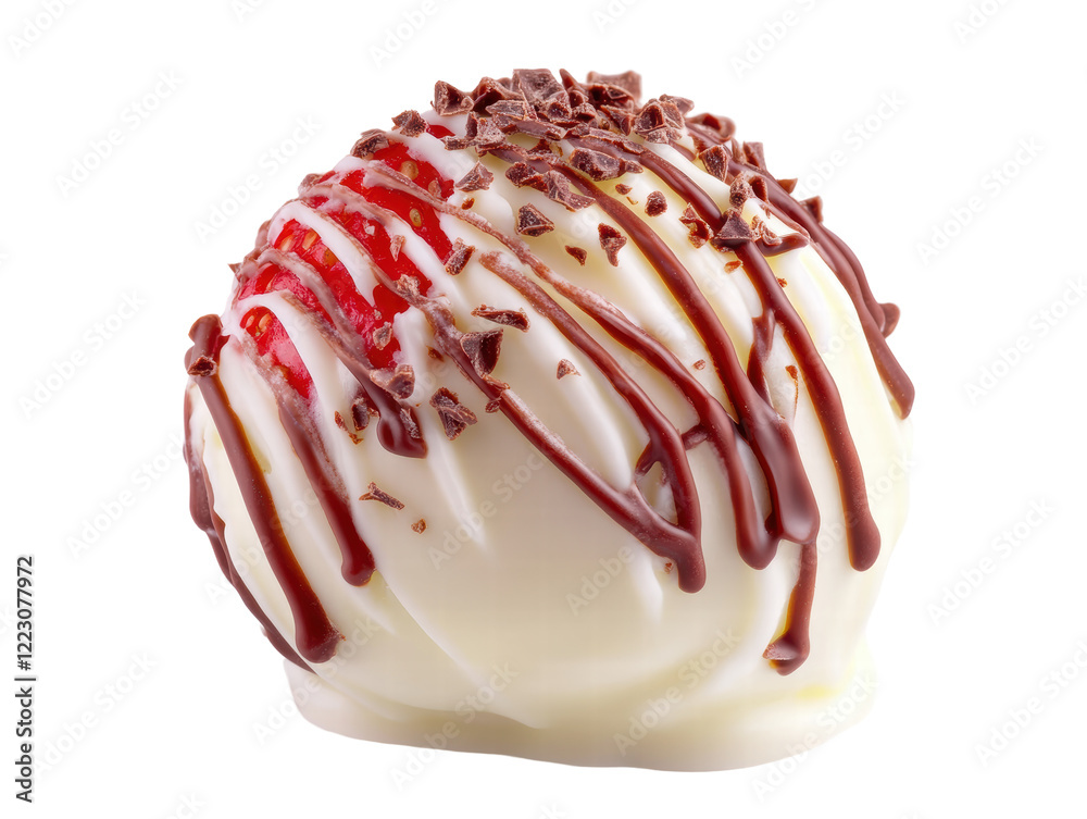 Isolated Chocolate Drizzled Dessert Isolated Chocolate Drizzled Dessert