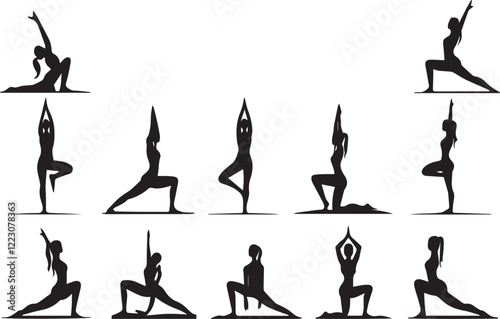 silhouette of yoga person