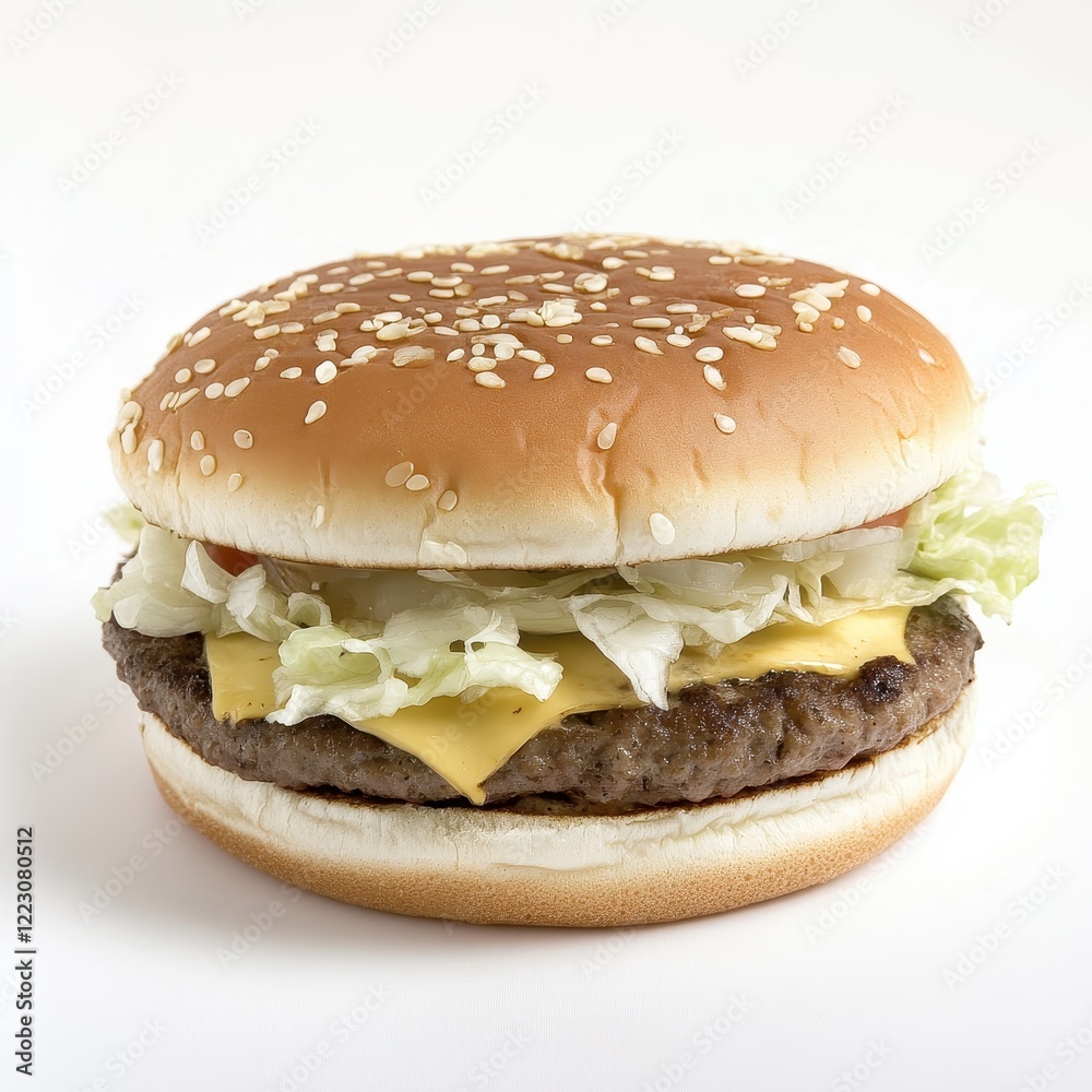 Cheeseburger studio shot, white background, fast food menu (1) Cheeseburger studio shot, white background, fast food menu (1)