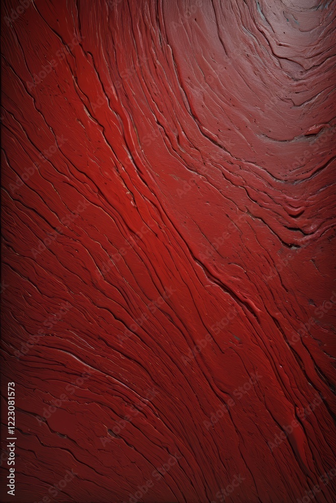 Fototapeta premium arafed red paint with a black border on a wall