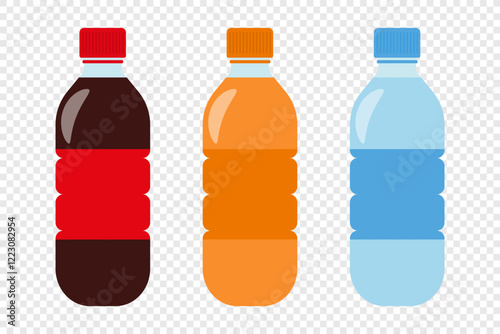 Set of sweet water plastic bottle
