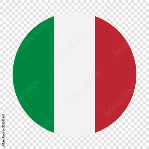 Free Download Italian national flag in circle - GFXLoad
