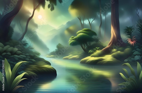 Jungle nature Landscape background for you.