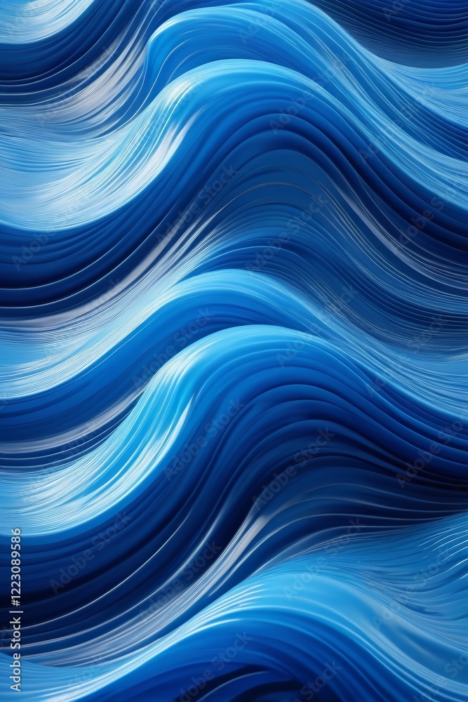 Fototapeta premium a close up of a blue and white wavy background