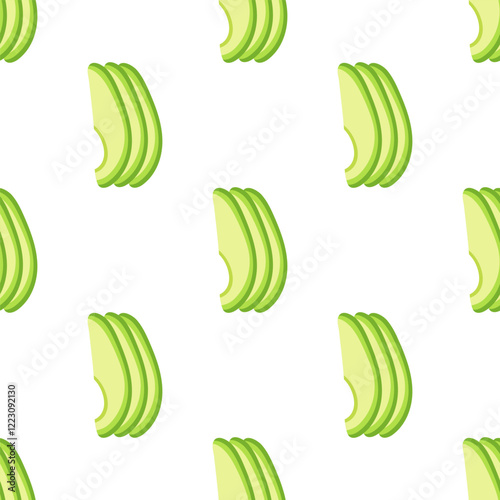 slices of avocado seamless pattern