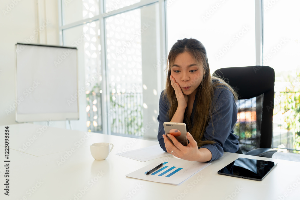 Businesswoman sitting at desk on couch in workplace or at home working on laptop and analyzing data on charts and graphs and writing on papers to make business plan and strategies for company. Businesswoman sitting at desk on couch in workplace or at home working on laptop and analyzing data on charts and graphs and writing on papers to make business plan and strategies for company.