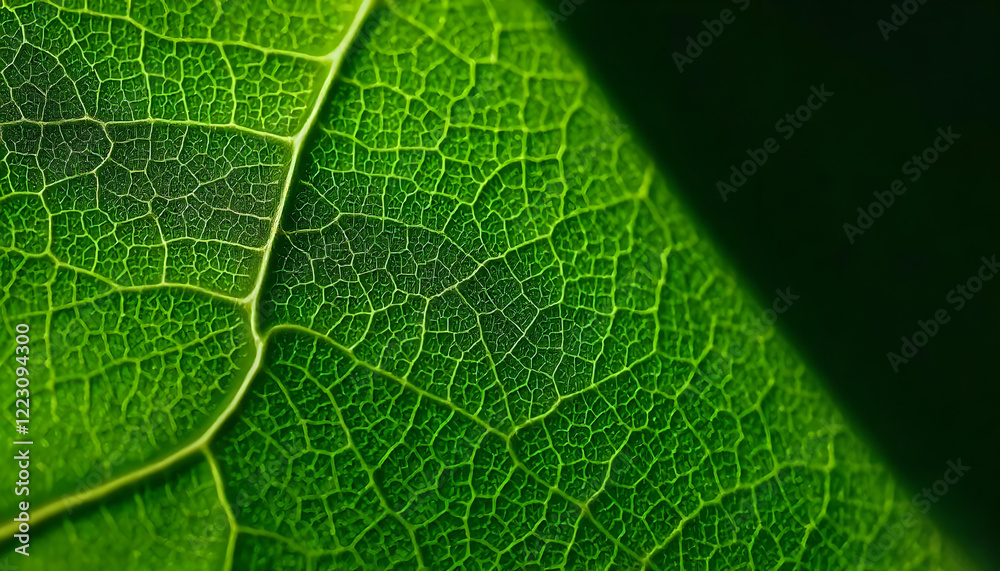 Close-up view of a leaf's surface Close-up view of a leaf's surface