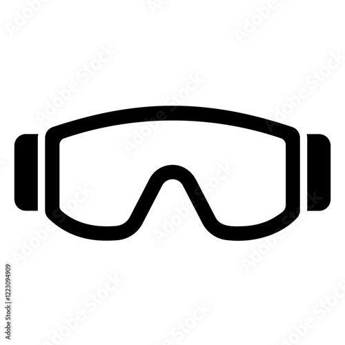 Snow goggles icon for face protection when skiing