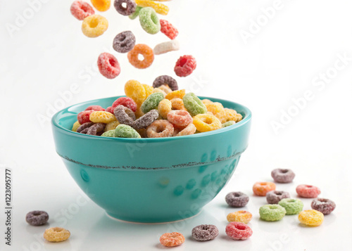 breakfast bowl, Floating cereal pieces, food 