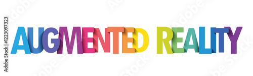 AUGMENTED REALITY colorful vector typography banner
