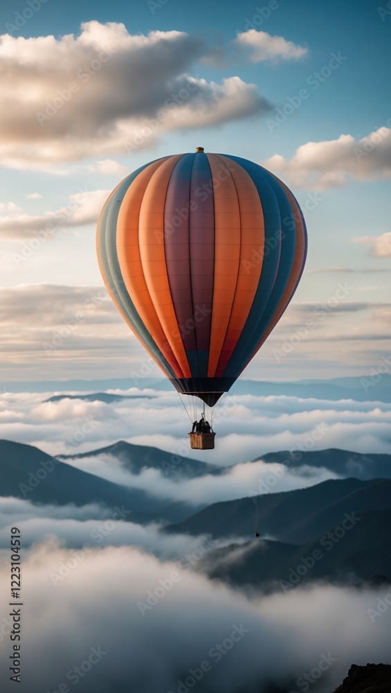 Colorful Hot Air Balloon at Sunset Colorful Hot Air Balloon at Sunset