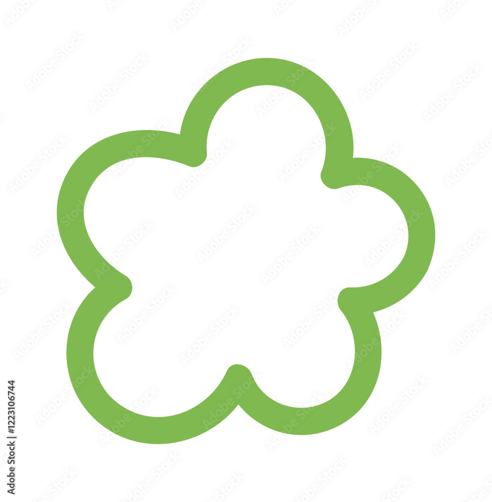 Flower bud outline doodle element Flower bud outline doodle element