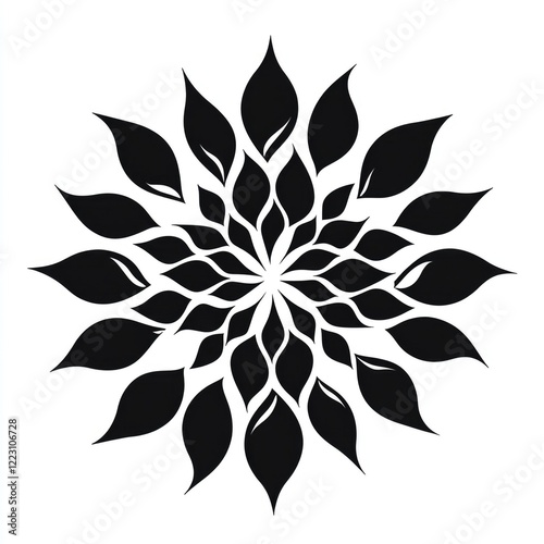 Black and White Flower Design