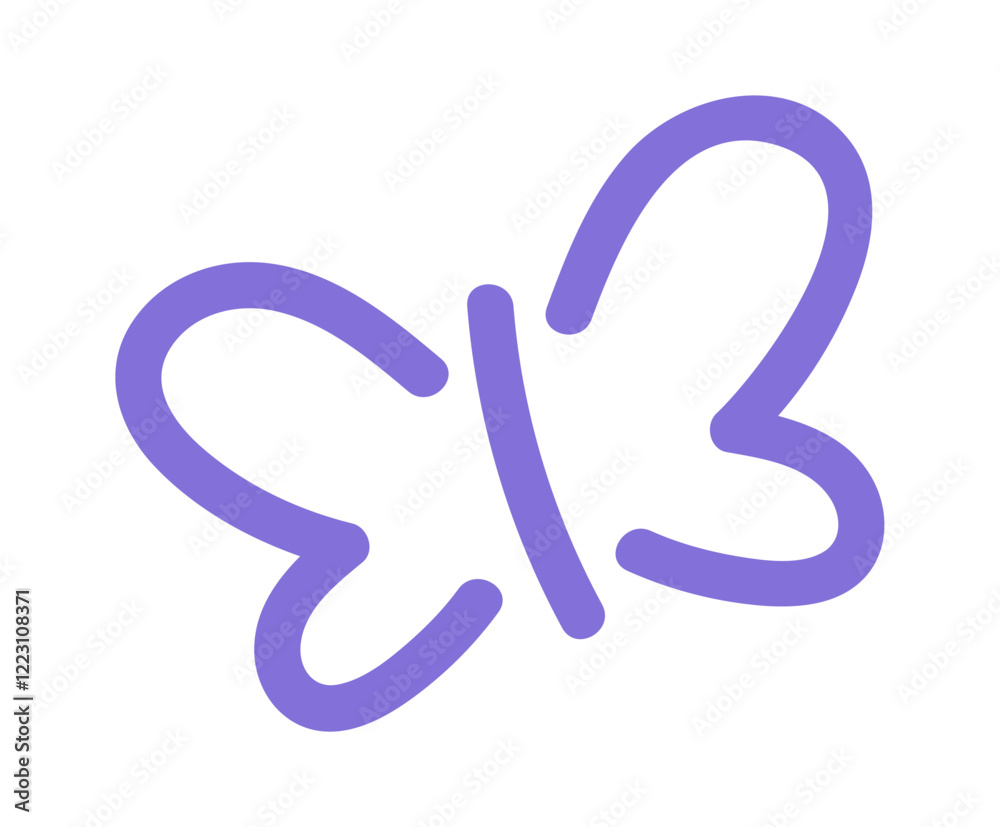Butterfly insect doodle outline ornate Butterfly insect doodle outline ornate