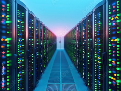 Data center operations high-tech server management in a modern facility digital environment overview