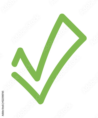 Check mark tick color doodle