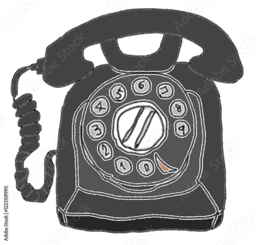 illustration of a retro telephone
