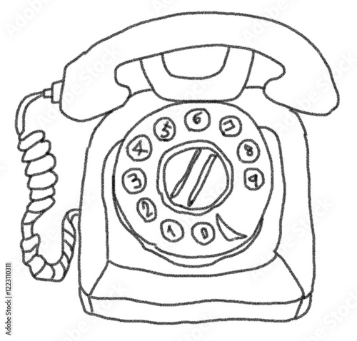 illustration of a retro telephone
