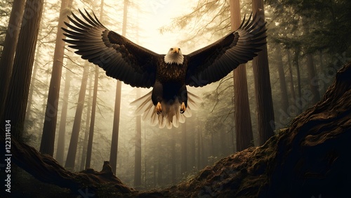  A dramatic close-up of a raven's wing, showcasing its intricate feather patterns and dark hues. photo