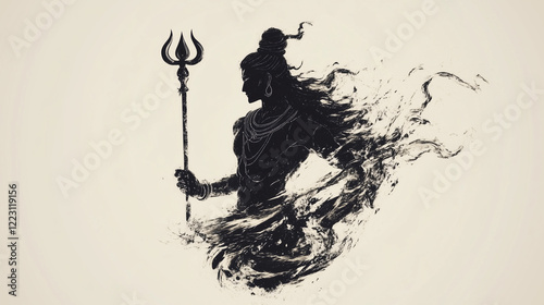 Lord Shiva, the Hindu god of destruction and regeneration, symbolizes meditation, power, and transformation. He is part of the holy trinity alongside Brahma and Vishnu.
