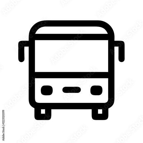 "Bus Vector Icon: Transportation, Travel, and Commuting"