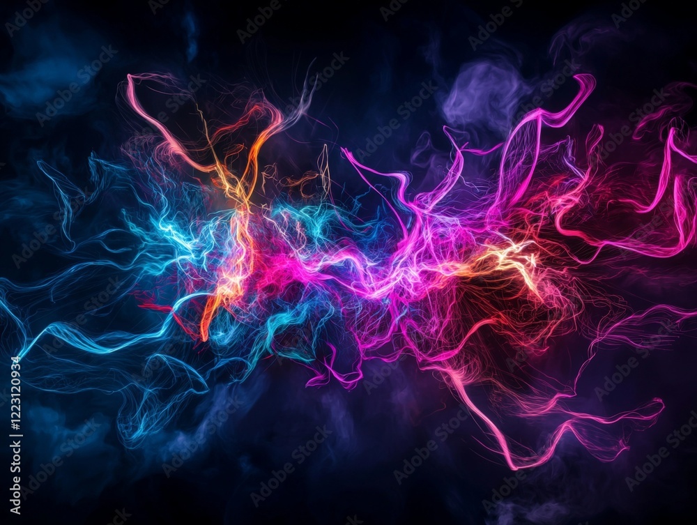 Fototapeta premium Colorful Fireworks Display Captured with Long Exposure Technique