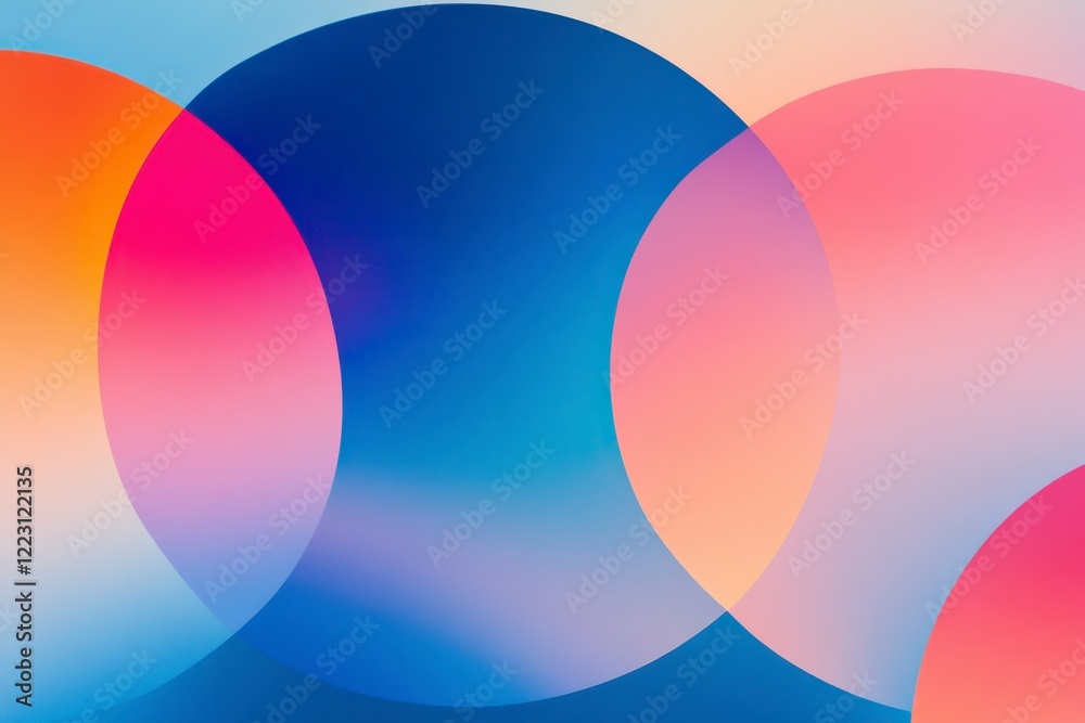 Abstract Colorful Circles with Soft Blends and Gradients in Background Abstract Colorful Circles with Soft Blends and Gradients in Background