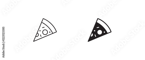 Free Download pizza line icon, fast food vector, sign, symbol, logo, illustration, editable stroke, flat design style isolated on white linear - GFXLoad