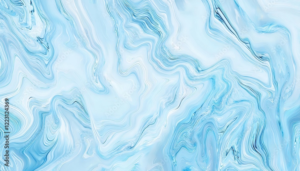 Fototapeta premium soft blue marble texture with fluid abstract swirls, ideal for backgrounds, artistic digital designs, and minimalist branding elements