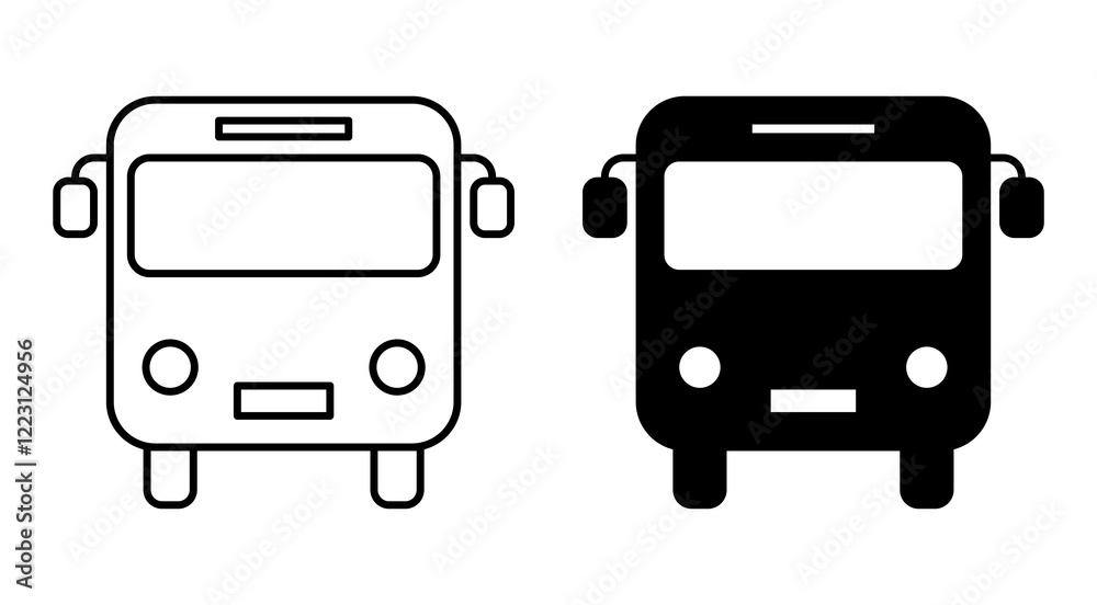 Bus Icon. Bus Symbol. Simple flat icon illustration of Bus. Bus sign. Bus Icon. Bus Symbol. Simple flat icon illustration of Bus. Bus sign.