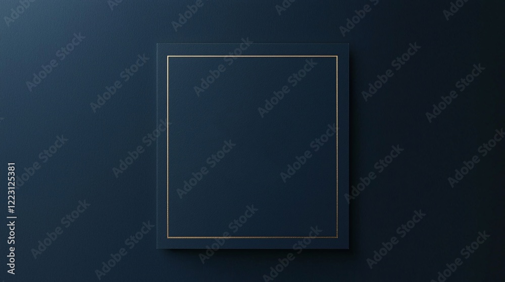Elegant Navy Blue Thank You Card with Subtle Gold Accents Creative Design Home Office Minimalistic Style Gratitude Expression Elegant Navy Blue Thank You Card with Subtle Gold Accents Creative Design Home Office Minimalistic Style Gratitude Expression