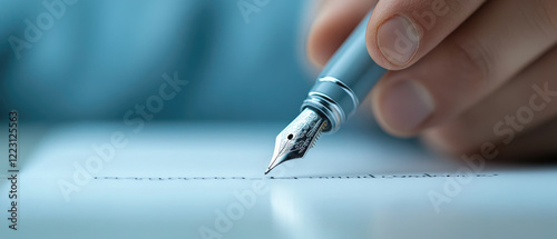 Writing event handwritten letter home office document type quiet environment close-up view communication concept for impact photo