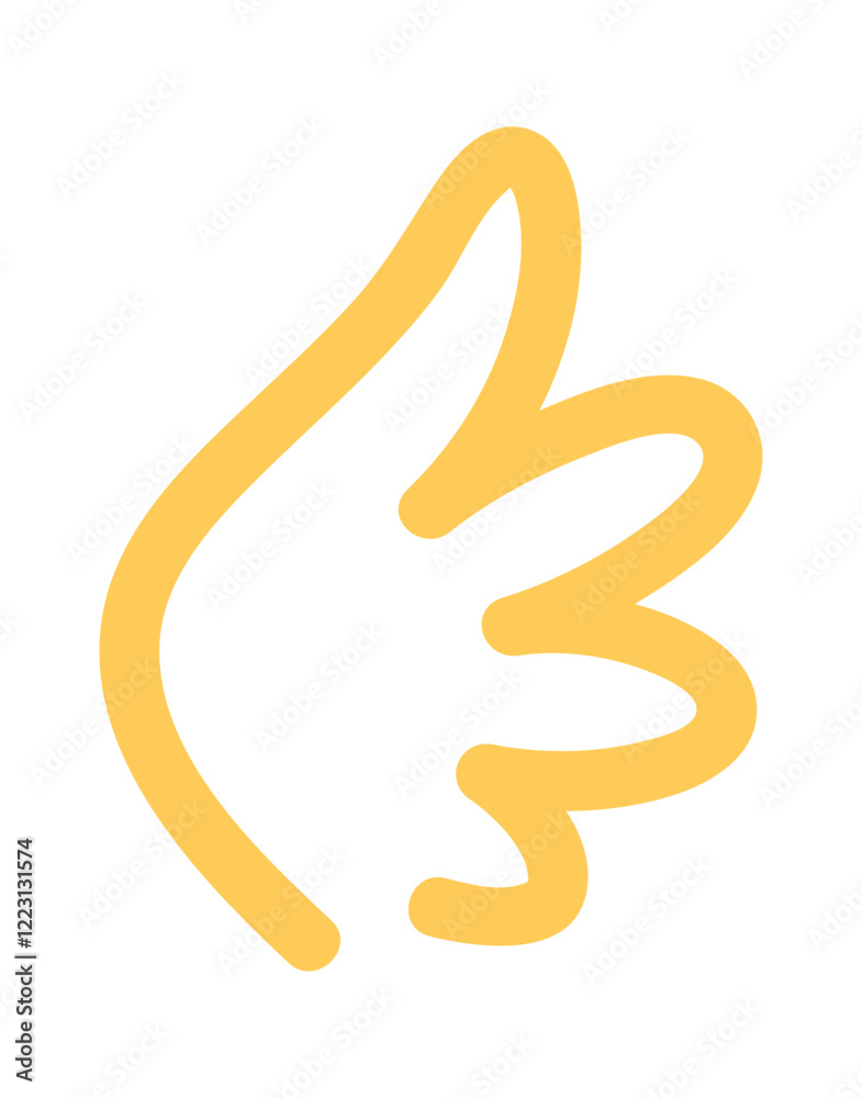 Obraz premium Bird wing color doodle element