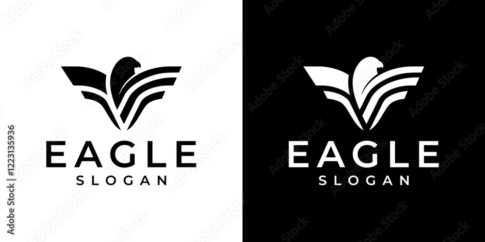 Fototapeta premium Simple Eagle Logo Design Vector.