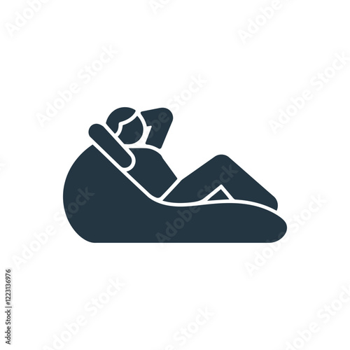 Relaxed person resting icon