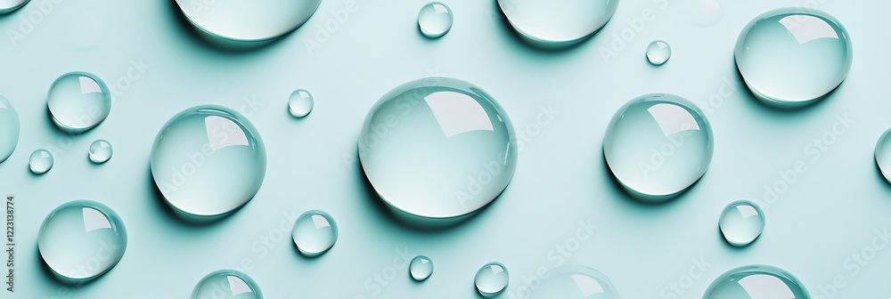A close-up view of water droplets resting on a smooth surface, reflecting light and creating a serene, calming effect. A close-up view of water droplets resting on a smooth surface, reflecting light and creating a serene, calming effect.