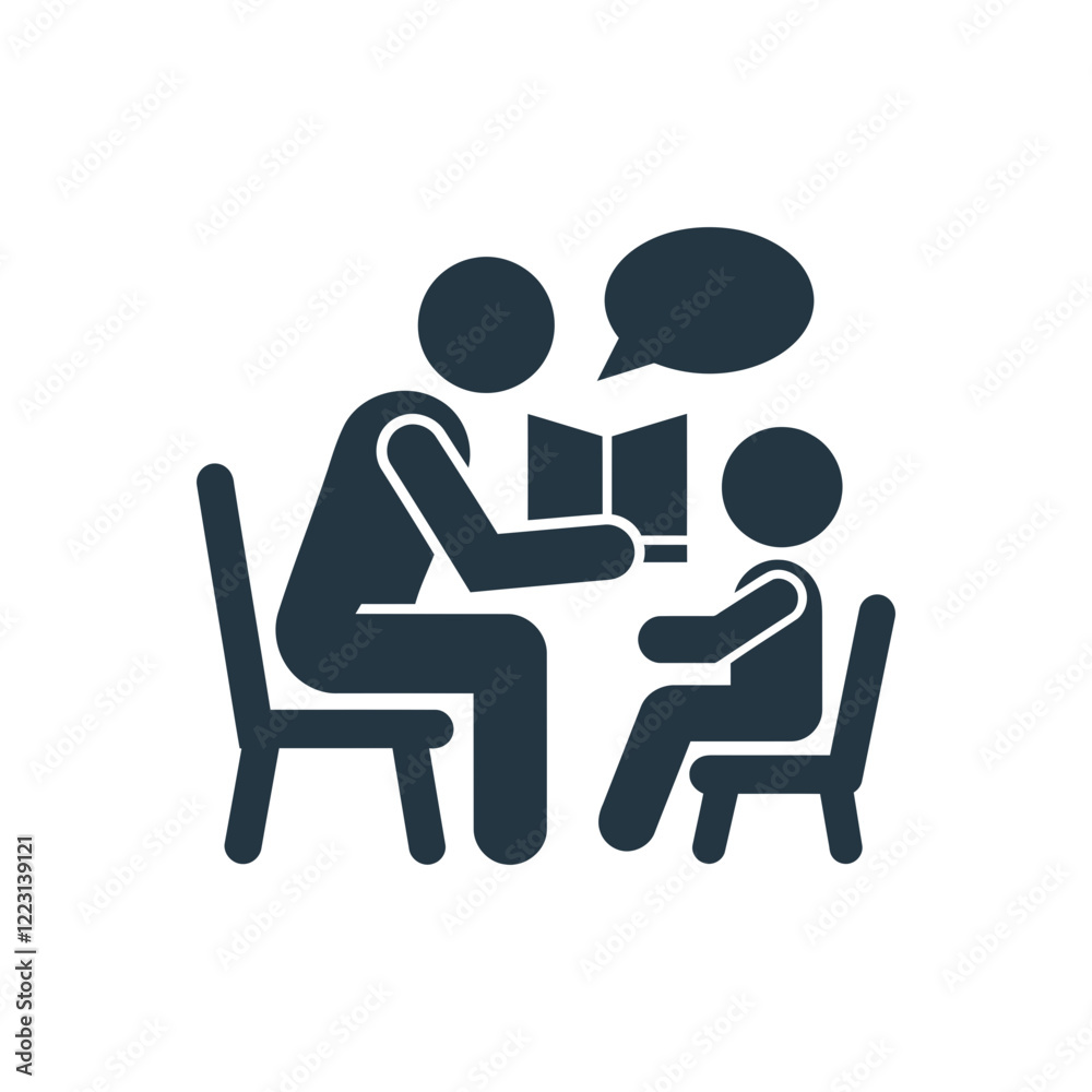 Reading Interaction Icon Reading Interaction Icon