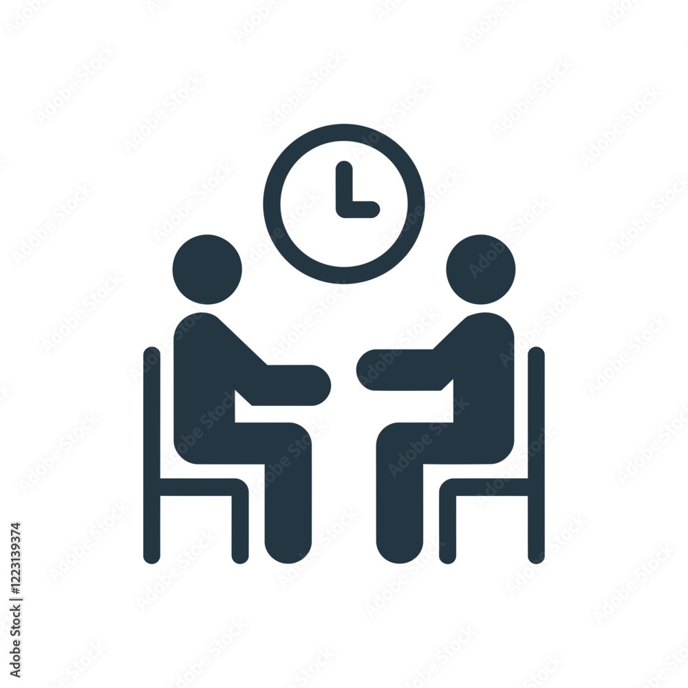 Table Discussion Clock Icon